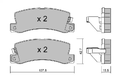 Комплект тормозных колодок AISIN BPTO-2900